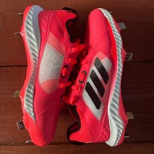 Adidas Pure Hustle Unity Softball Metal Cleats FW8309 Pink Black Womens Sz 6.5